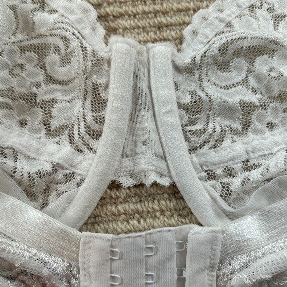 Smart & Sexy Signature Lace Underwire Bra Women 38DDD White Sheer Romantic SA964 - Picture 6 of 9